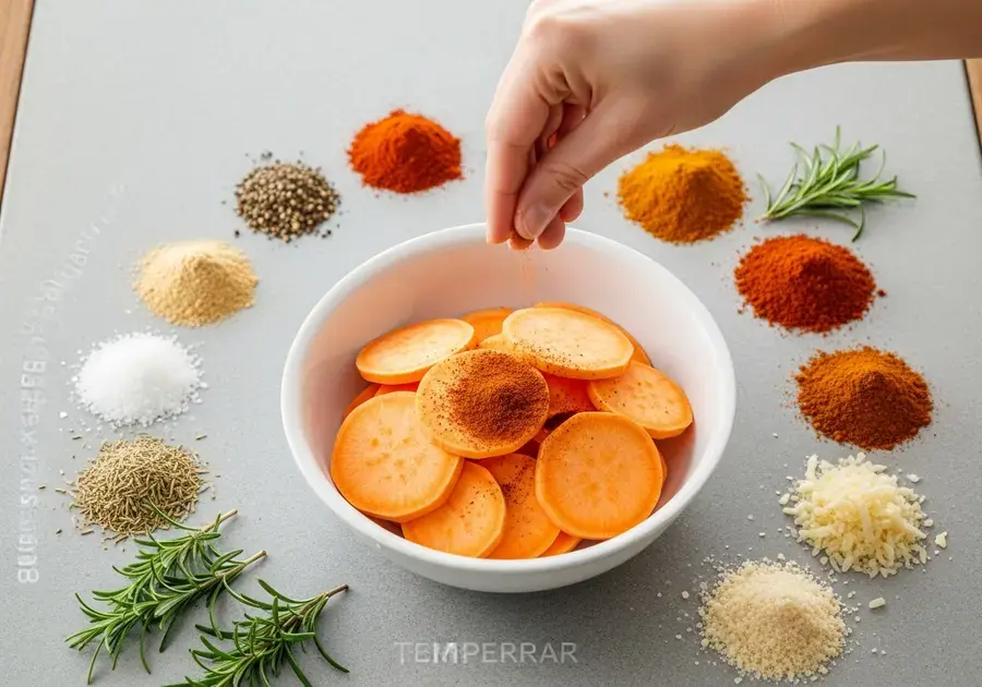 Dicas para temperar suas chips de batata doce Dicas para temperar suas chips de batata doce