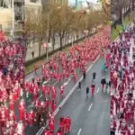 Mais de 10 mil 'Papais Noéis' participam de corrida em Madrid