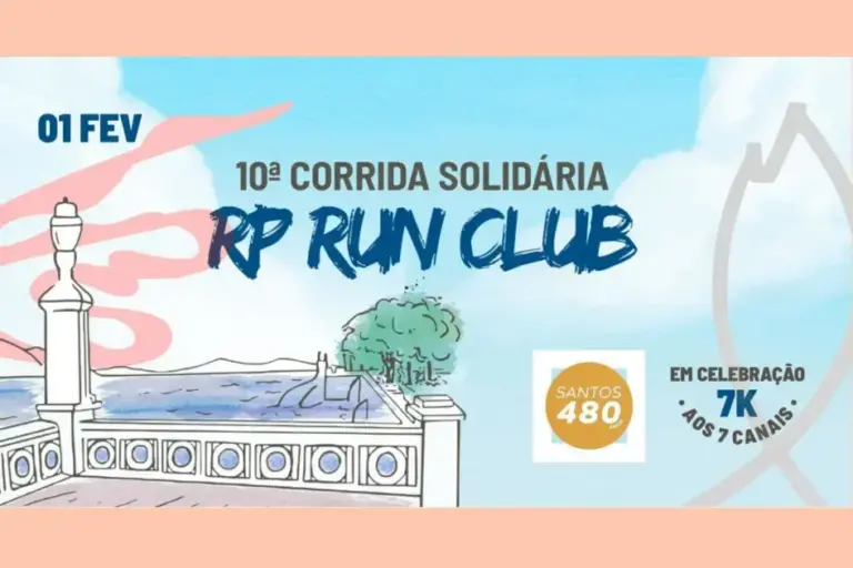 Participe da 10ª Corrida Solidária RP Run Club em Santos