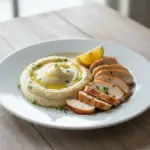 Purê de couve-flor com frango grelhado