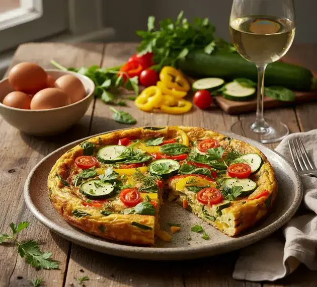 Frittata de legumes com ovos