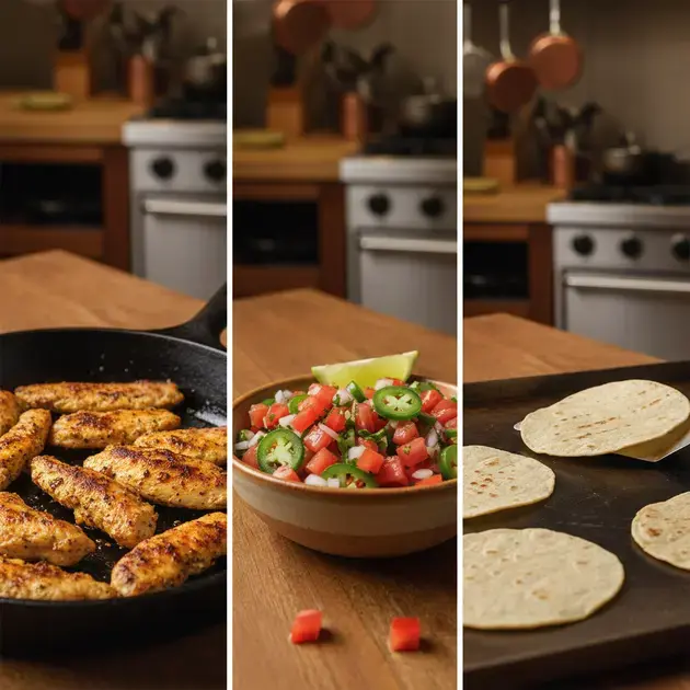 Receita passo a passo de tacos de frango Receita passo a passo de tacos de frango