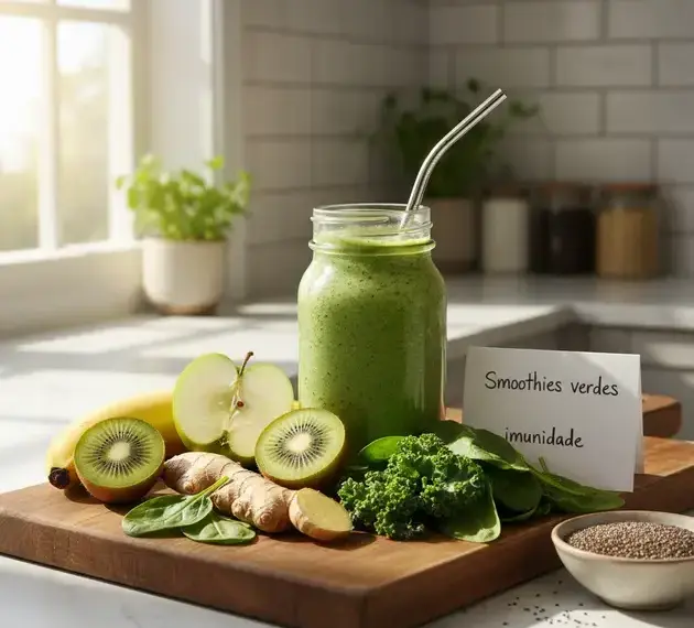 Smoothies Verdes para Fortalecer a Imunidade