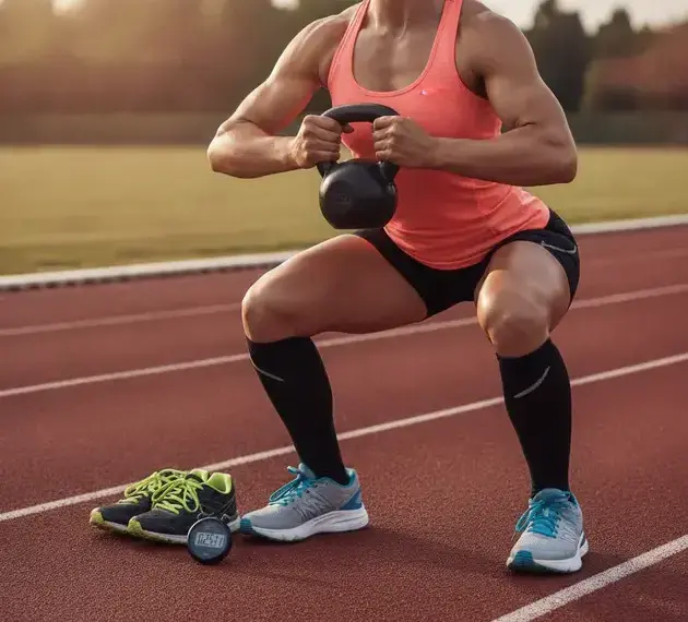 Equipamentos essenciais para treino de força de corredores.