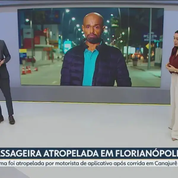 Mulher é atropelada por motorista de app após corrida em Florianópolis