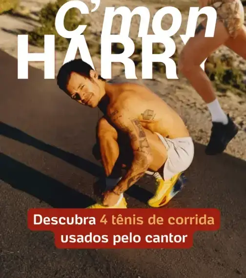 Harry Styles é visto correndo em São Paulo e mostra 4 tênis de corrida
