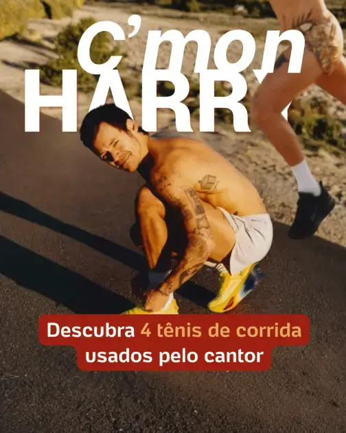 Harry Styles é visto correndo em São Paulo e mostra 4 tênis de corrida