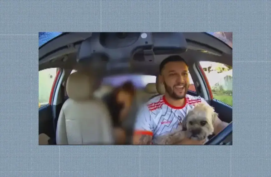 Motorista encontra cachorro desaparecido da família durante corrida