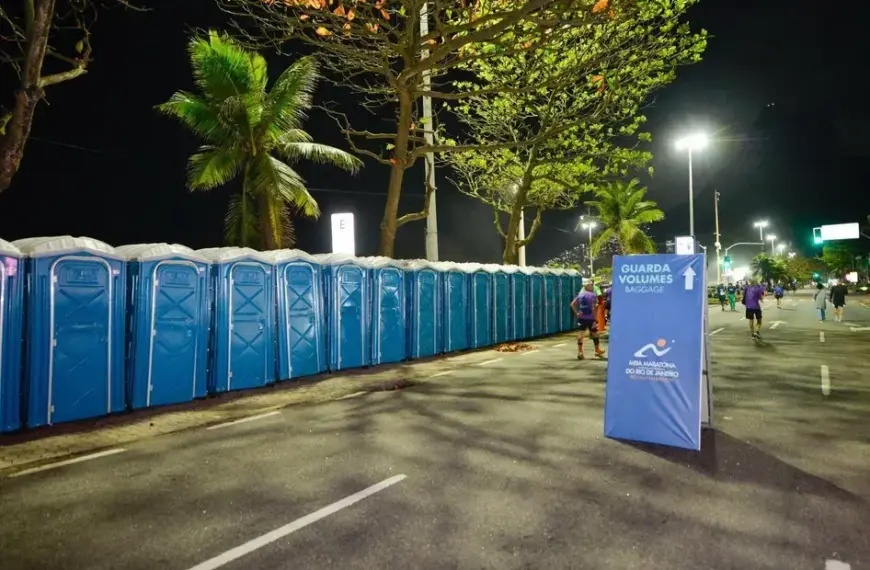 Quantos banheiros químicos são necessários em corridas de rua no Brasil?